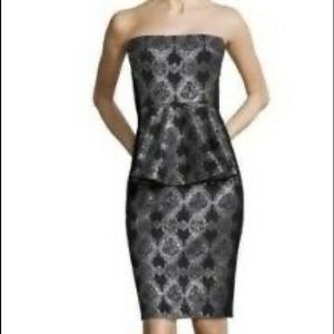 ABS peplum jacquard pencil dress (4)
